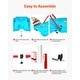 preview thumbnail 6 of 9, Red Blue Steel Adjustable Kids Basketball Hoop with 3 Balls