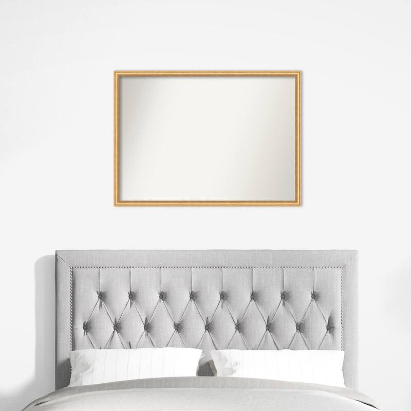 Salon Scoop Non-Beveled Wood Framed Wall Mirror