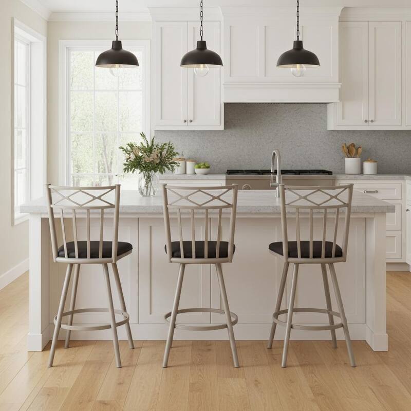 Tempo Furniture Lennix Swivel 26" Counterstool w/ Fully Welded Metal Frame (Commercial Grade) by Furnish Theory (Various Colors)