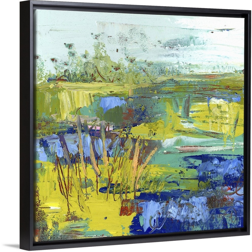Abstract Summer Marsh Ii Black Float Frame Canvas Art Overstock 25506023