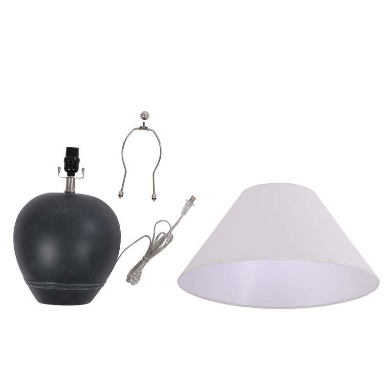 2 Pack Global Ceramic Accent Table Lamp with Linen Shade