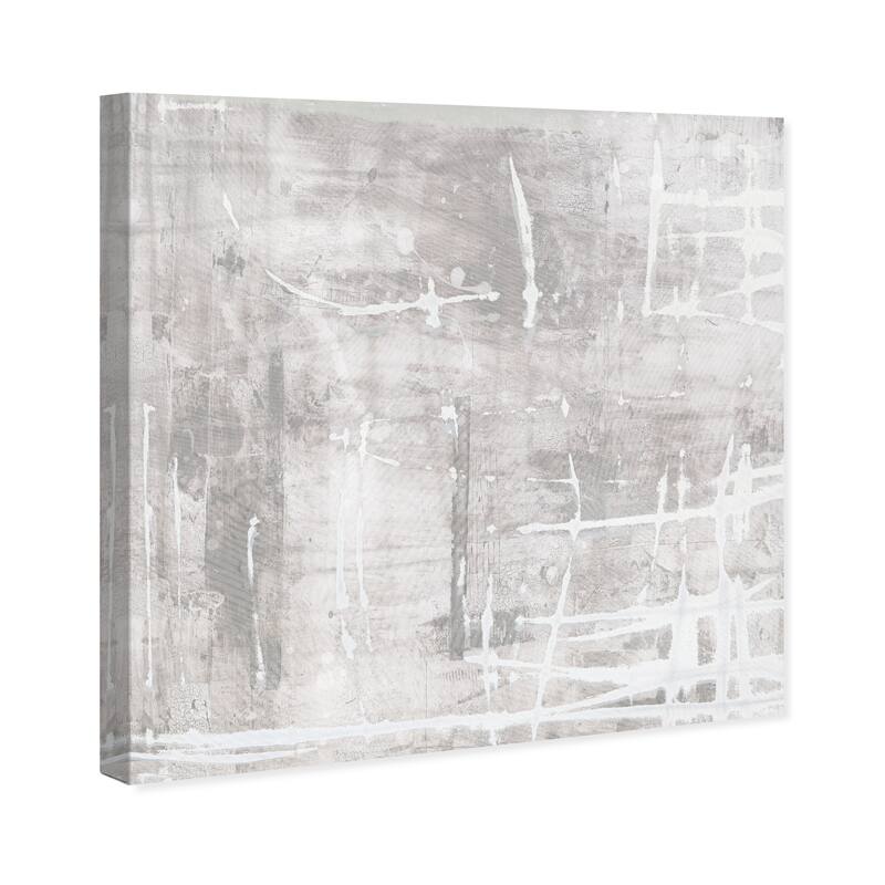 Wynwood Studio Canvas Abstract Balans Gray and Light Gray Modern & Contemporary Wall Art Canvas Print