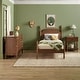 preview thumbnail 1 of 21, Walker Edison Twin Bed with Dresser and 1-Drawer Nightstand Bedroom Set Dark Brown