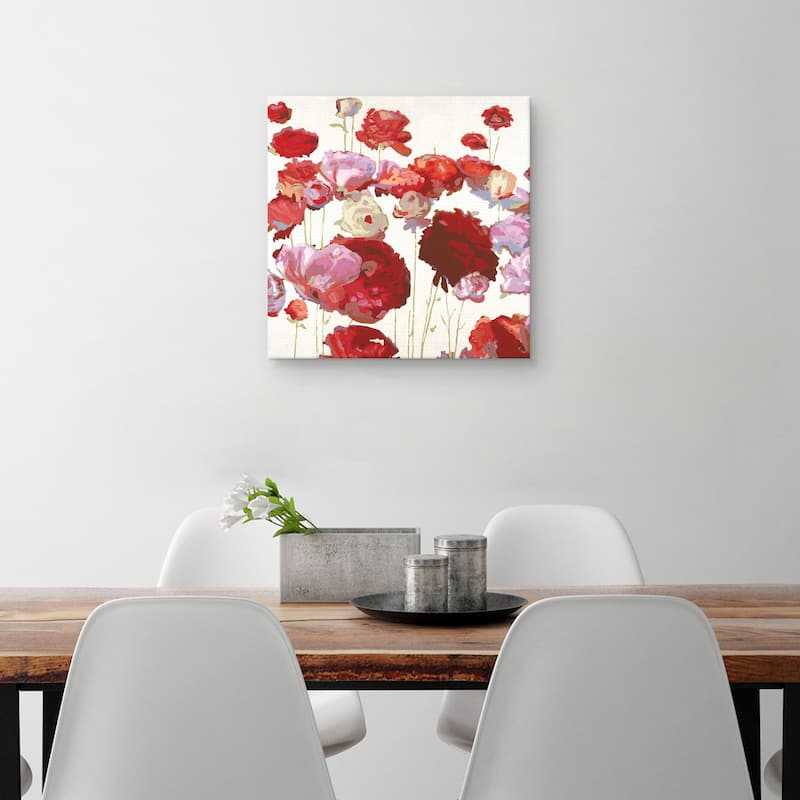 Red Floral Dream II by Randy Hibberd Canvas Art Print