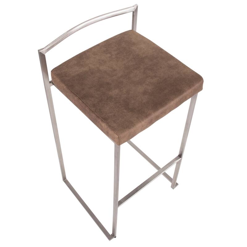 Silver Orchid Forrest Stainless Steel Stackable Fully Welded Bar Stool (Set of 3)