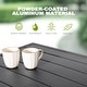 preview thumbnail 12 of 16, Outdoor Patio Aluminum Dining Set with Cushions, Black and Beige