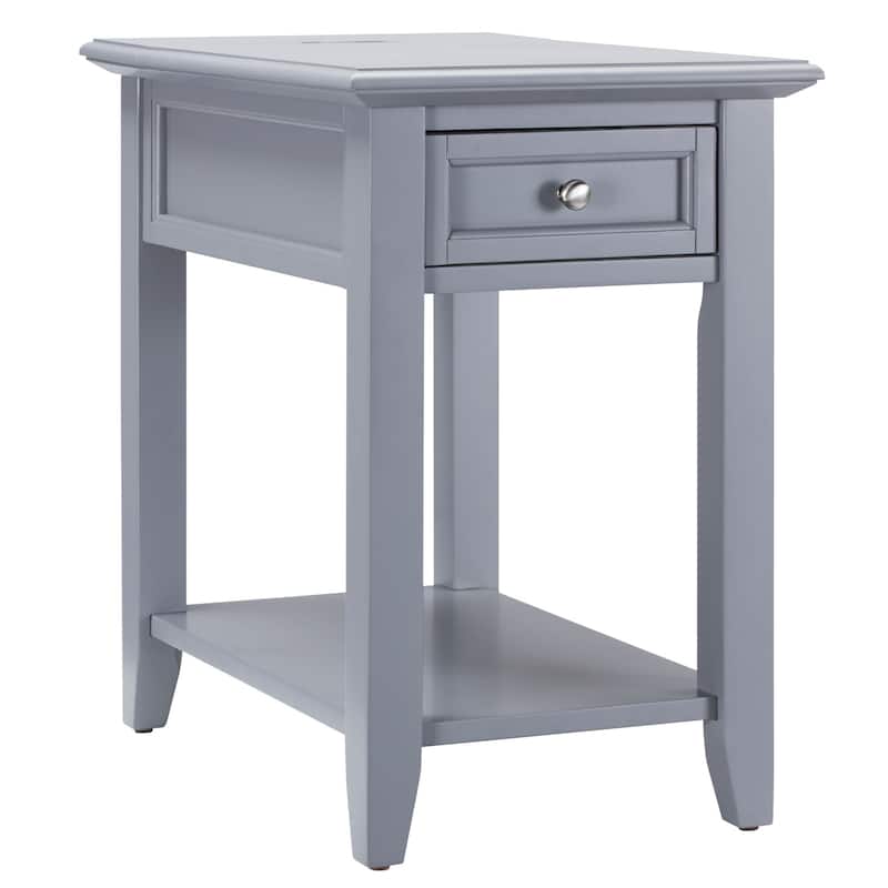 Zayden 1-drawer Side Table with Charging Station by iNSPIRE Q Bold