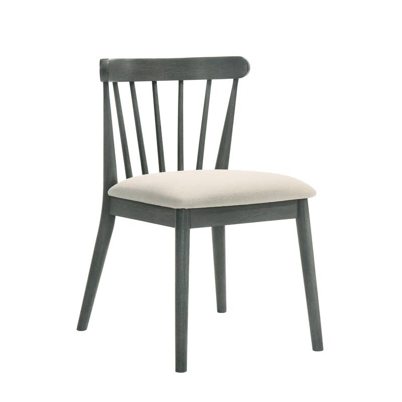Dining Chair Simple Office Chair Set of 2 Coffee Chair Gray Dressing Chair Kitchen Chair with Wood Legs