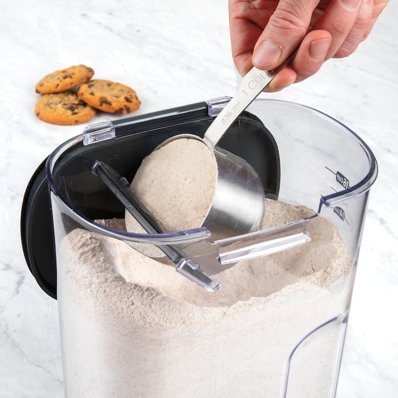 ProKeeper+ 9 Piece Clear Plastic Airtight Food Flour and Sugar Baker's Kitchen Storage Organization Container