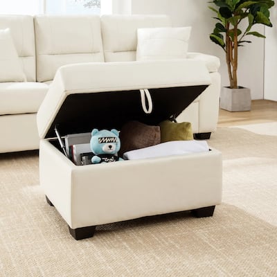 Morden Fort Tufted Storage Ottoman, Rectangular Footstool