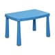preview thumbnail 1 of 5, Kids Table, Plastic Children Activity Rectangular Table for School, Home, Play, Reading Dining, Kindergarten Blue