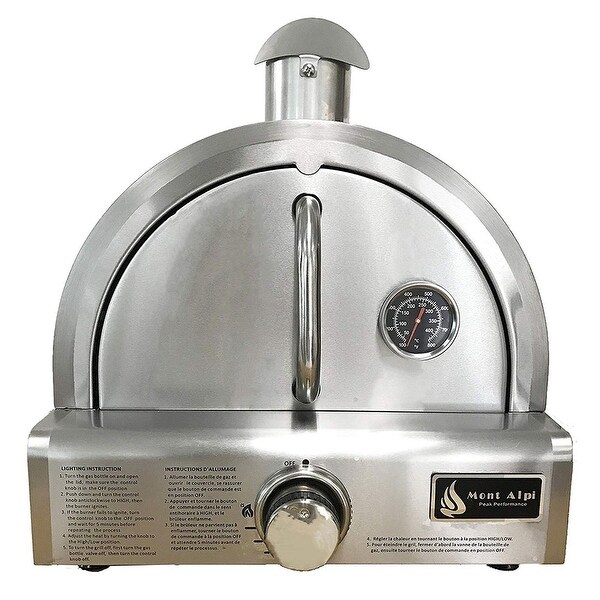 Mont Alpi MAPZ Table Top Gas Stainless Steel Large Portable Pizza