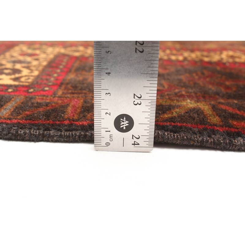 ECARPETGALLERY Hand-knotted Teimani Dark Brown Wool Rug - 2'10 x 4'4