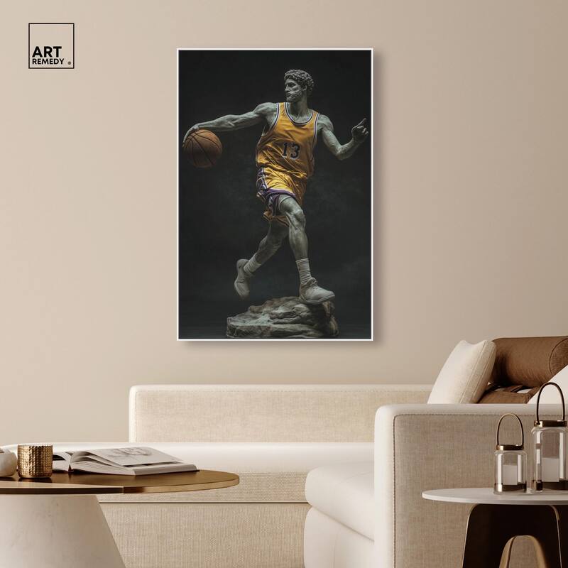 Basketball Sculpture II Canvas by Art Remedy