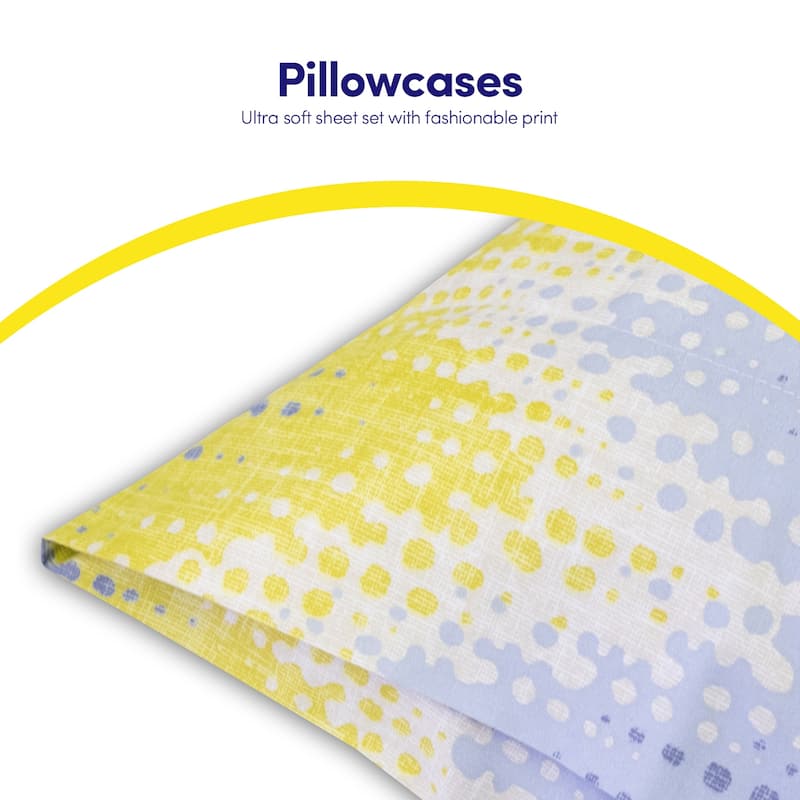 Malibu 4-Piece Patterned Deep Pocket Sheet Set.