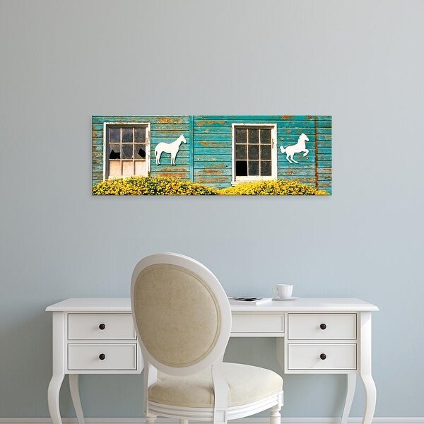 Easy Art Prints Panoramic Images's 'Detail of old horse barn, Escondido, California, USA' Premium Canvas Art