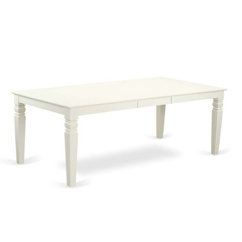 Coastal Dining Set - 7 Piece Kitchen Table & Chair Set - Rectangular Table with Leaf - Oak Finish