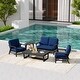 preview thumbnail 37 of 99, 5-Piece Teak Outdoor Conversation Set with Tables.