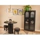 preview thumbnail 11 of 51, Solstice Metal Cabinet with 3 Adjustable Storage Shelves and Arched Glass Door