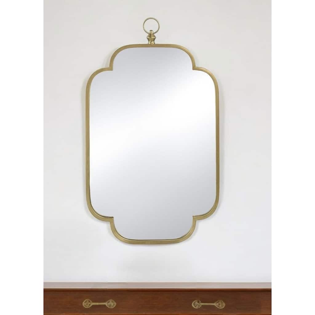 HomeRoots 36" Gold Novelty Iron Framed Accent Mirror - 19.7' X '36' X '1