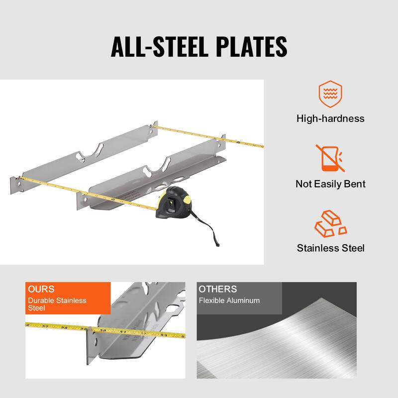 Wheel Alignment Tool, 2-Pack Toe Alignment Toe Plates, Stainless Steel Wheel Alignment Tool Plate