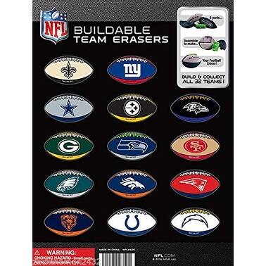 Shop Nfl Football Team Buildable Erasers Complete Set Of 32