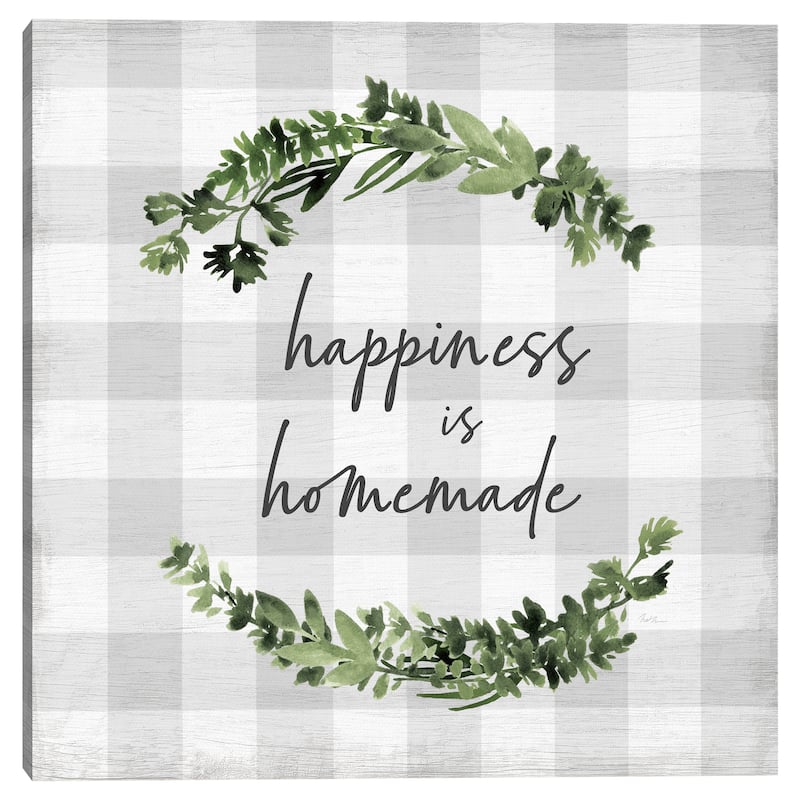 Happiness is Homemade by Natalie Carpentieri Canvas Art Print