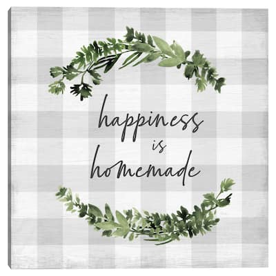 Happiness is Homemade by Natalie Carpentieri Canvas Art Print
