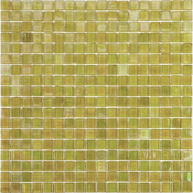 Apollo tile 12" x 12" Skosh Glossy Light Shimmer Beige Glass Tile (18.69 sq ft/case) - 20 Pack