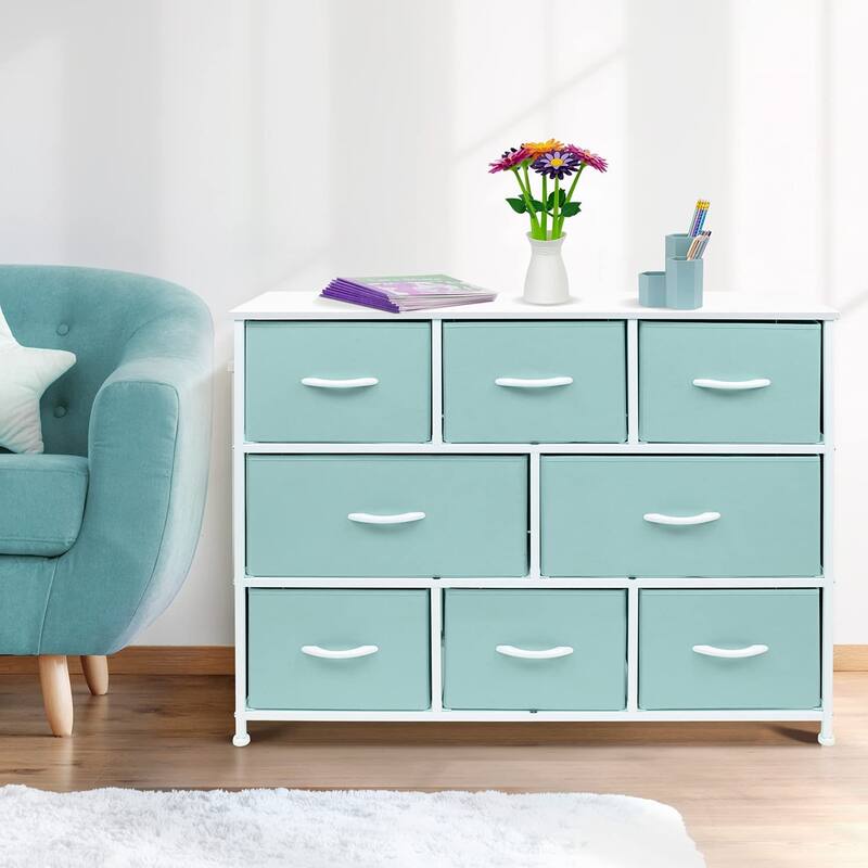Dresser w/ 8 Drawers Furniture Storage Chest for Clothing Organization
