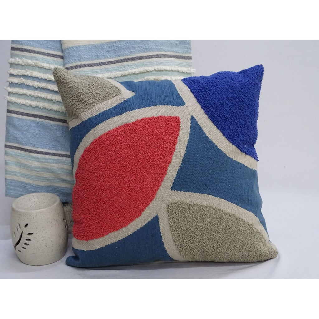 Vibhsa 20"X20" Embroidery Throw Pillow