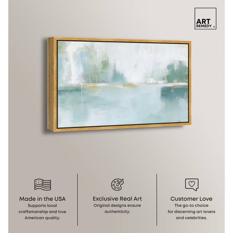 Mirrored Aqua Dream I Canvas by Art Remedy