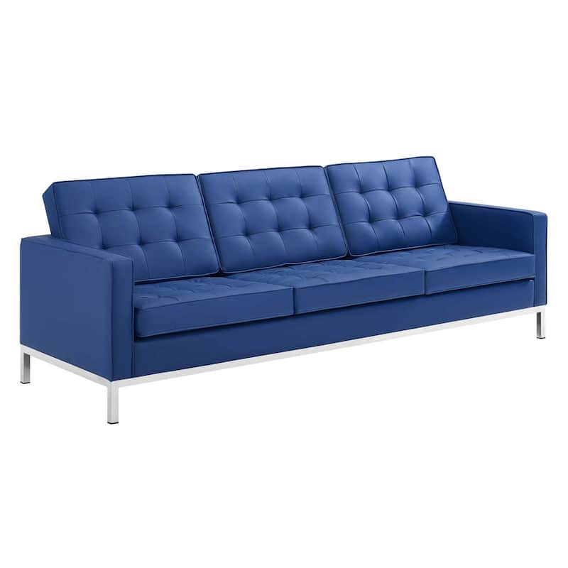 Loft Tufted Vegan Leather 3-Piece Furniture Set
