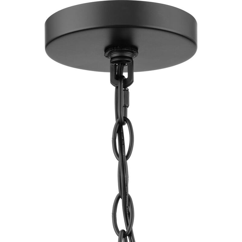 Tanner Collection Five-Light Matte Black Transitional Chandelier - 20.5 in x 20.5 in x 21.5 in