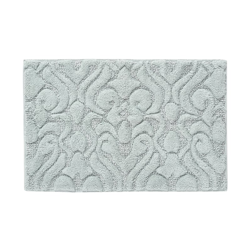 J. Queen New York Lombardi Damask Sculpted Bath Rug - Spa