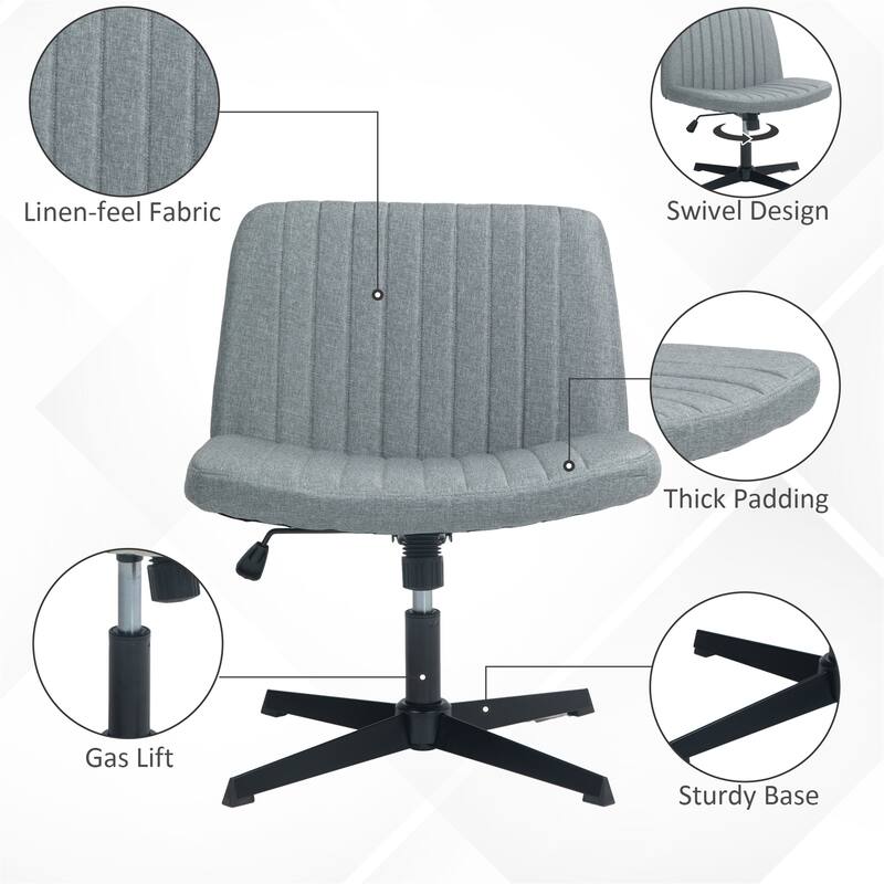 Armless Office Desk Chair
