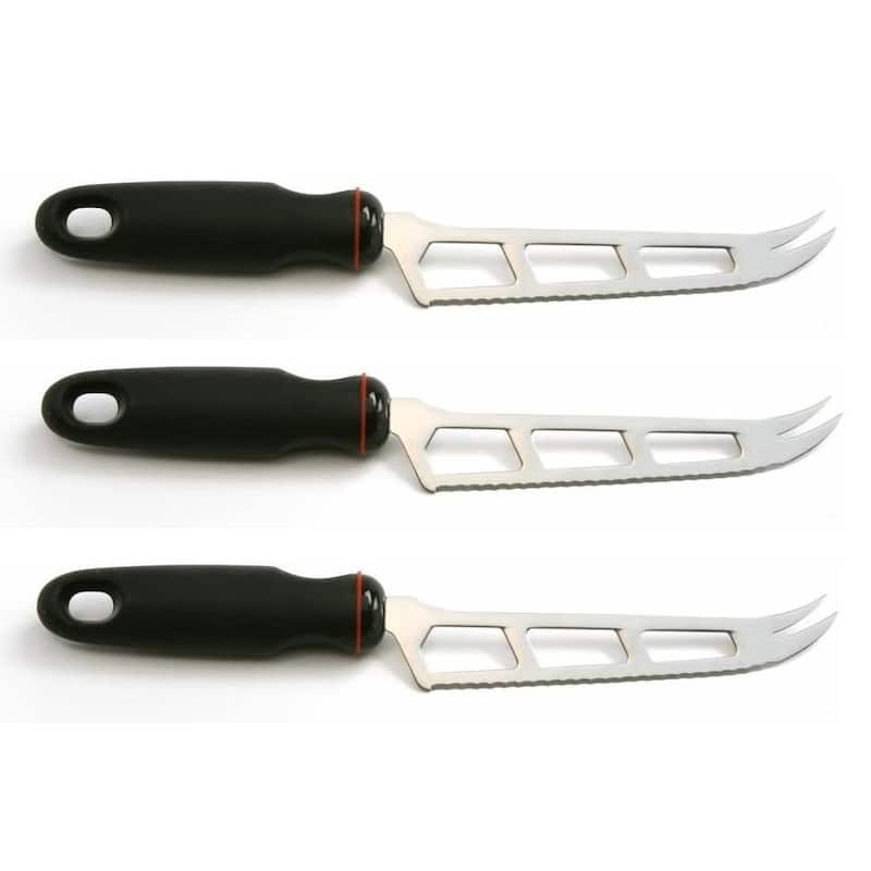 Norpro 11" Long Grip-EZ Handle Stainless Steel Cheese Slicer / Angel Food Cake Knife - 3 Pack