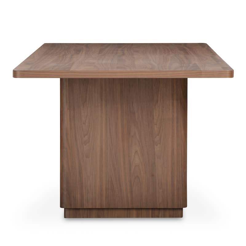 NADAAL STUDIOS Odette Small Dining Table for 6, Rectangular Oak Veneer Top, Scandinavian Style, Brown