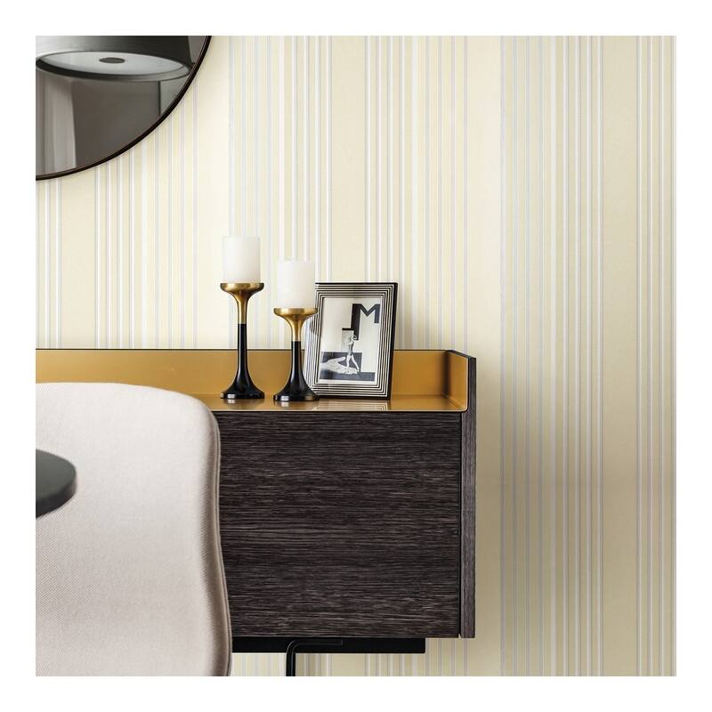 Advantage Vickie Beige Stripe Wallpaper - 21 x 396 x 0.025