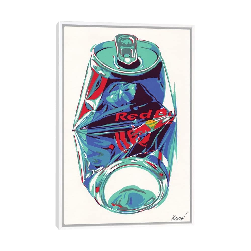 iCanvas "Crashed Red Bull Can" by Vitali Komarov Framed Canvas Print