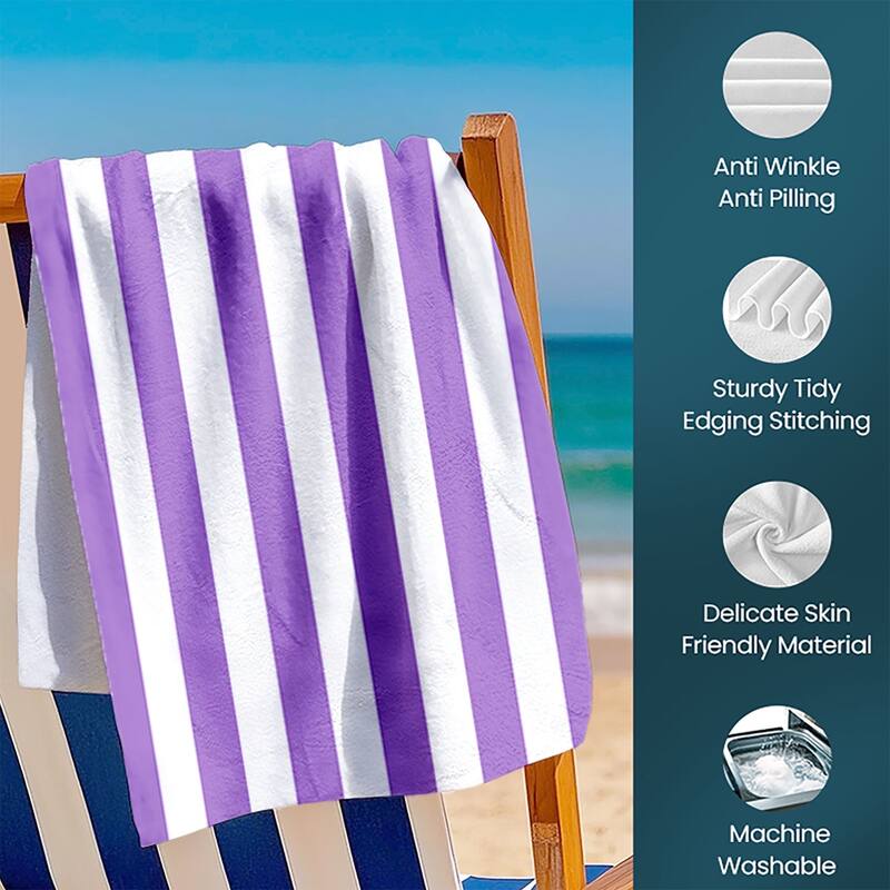 Large Cabana Stripe Beach Towel 30"x60", 35"x70"