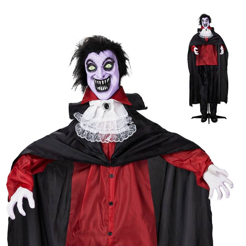 Terrifying Standing Vampire Halloween Decoration - Black