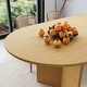 preview thumbnail 14 of 22, Solid Wood 79'' Oval Dining Table for 8 People Nordic style - 79*33.5