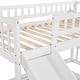 preview thumbnail 5 of 6, White Stairway Twin Over Twin Bunk Bed with Two Drawers and Slide