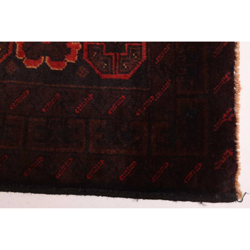 ECARPETGALLERY Hand-knotted Teimani Dark Brown Wool Rug - 3'9 x 7'3