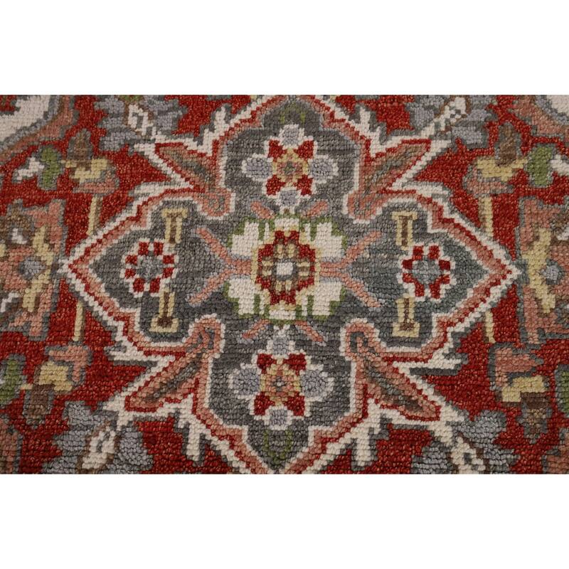 Heriz Serapi Indian Area Rug Handmade Wool Carpet - 7'9" x 10'2"