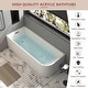 preview thumbnail 5 of 22, CB 59''/67'' Freestanding Glossy White Stand Alone Soaking Acrylic Tubs, Corner with Overflow & Pop-up Right/Left Drain