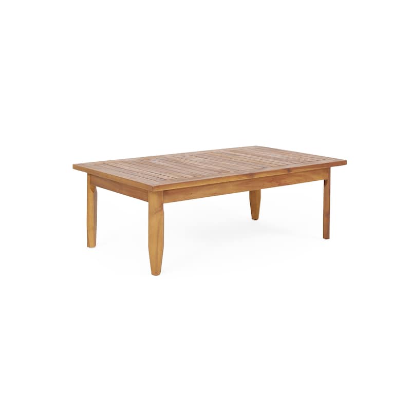 2 Piece Mid-Century Modern Outdoor Set with Ottoman & Coffee Table