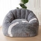 preview thumbnail 34 of 55, Giant Bean Bag Chair,Shell-Shaped Oversized Bean Bag Chair with Fille Grey - Large