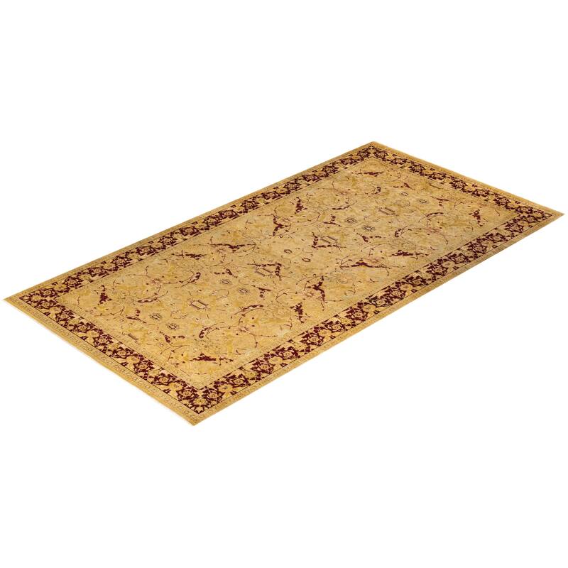 Overton Hand Knotted Wool Vintage Inspired Traditional Mogul Ivory Area Rug - 12 x 15+